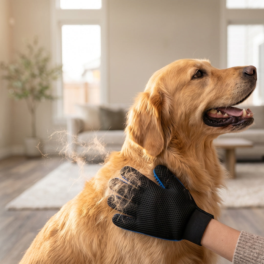 PawGroom bundle lifestyle woman with dog